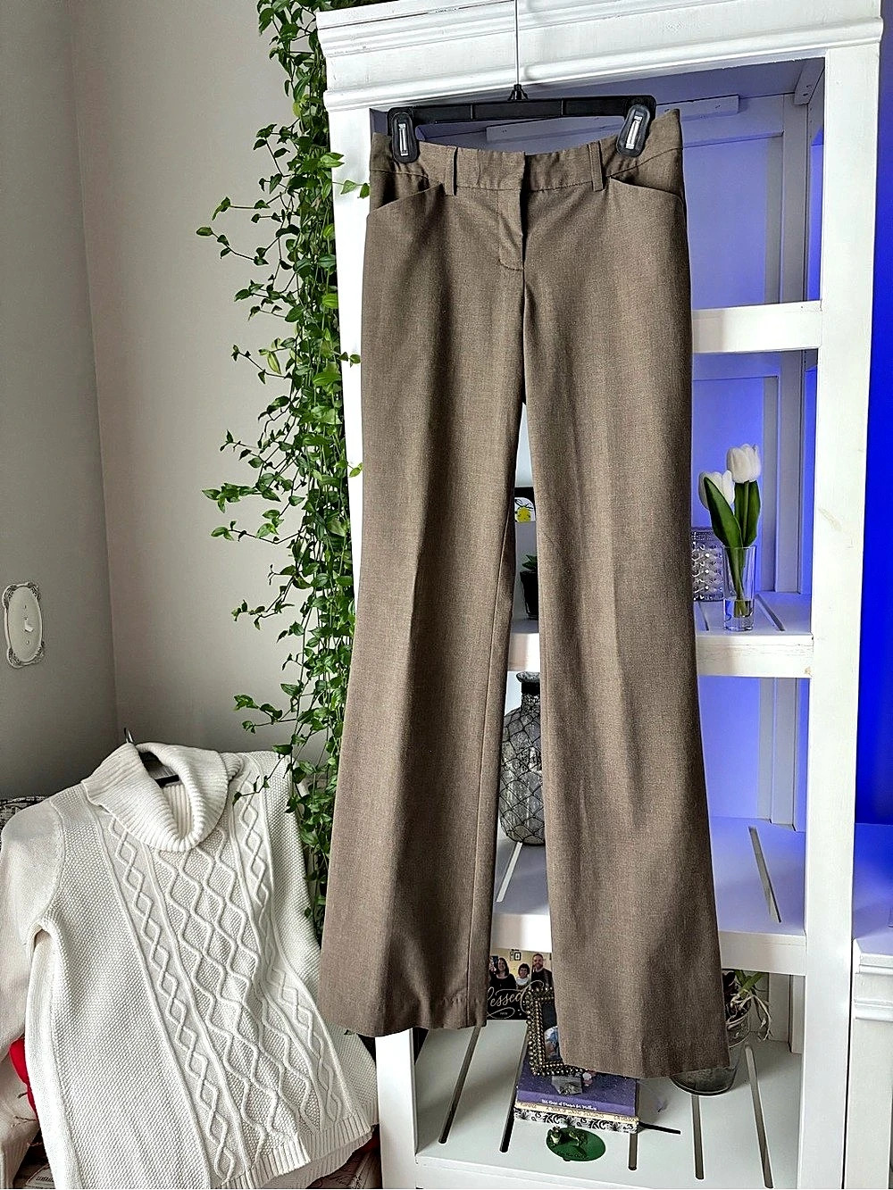 Express Wide Leg Trousers in Brown